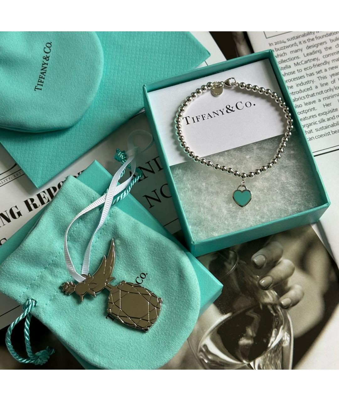 TIFFANY&CO Серебрянный серебряный браслет, фото 3