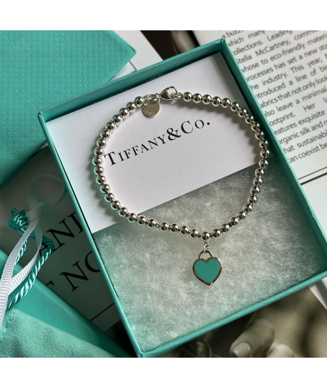 TIFFANY&CO Серебрянный серебряный браслет, фото 2