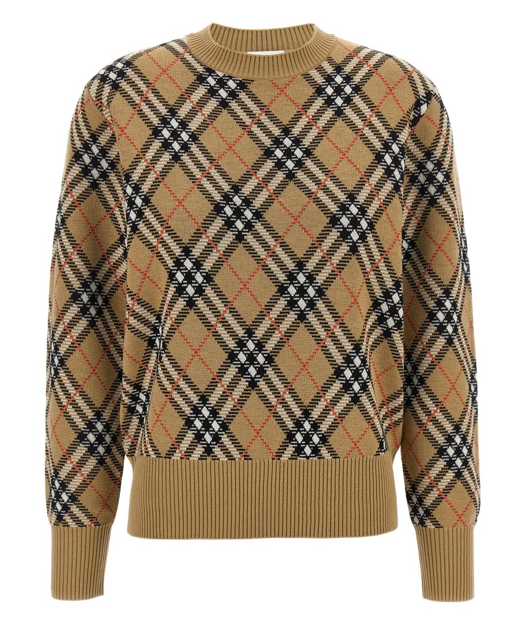 BURBERRY Коричневый шерстяной джемпер / свитер, фото 1