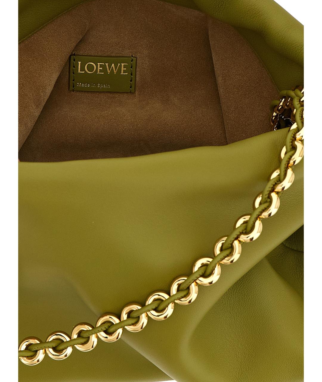 LOEWE Зеленая кожаная сумка через плечо, фото 4