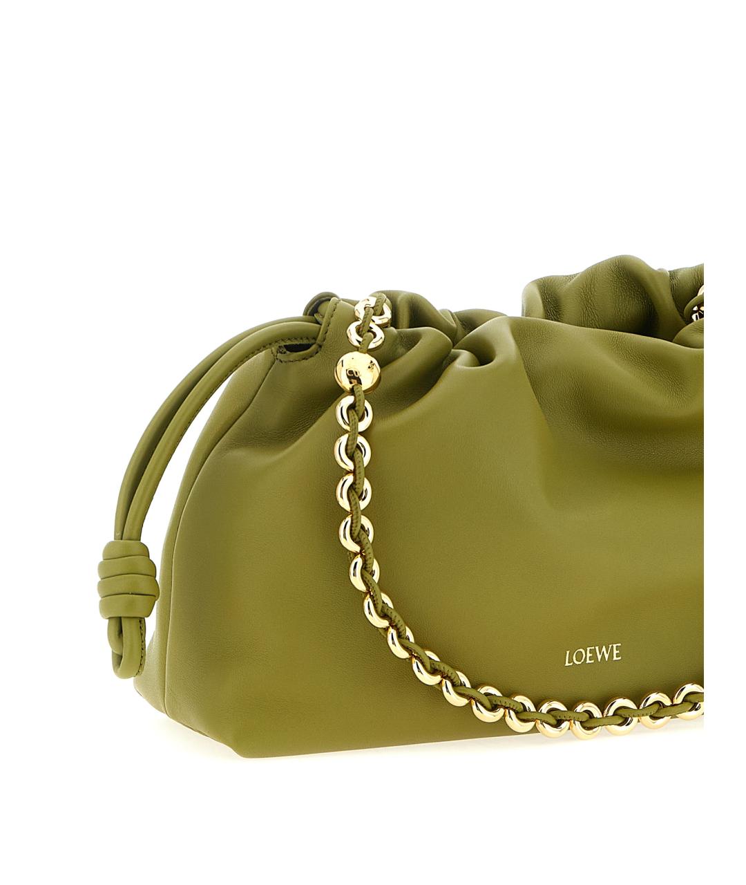 LOEWE Зеленая кожаная сумка через плечо, фото 3
