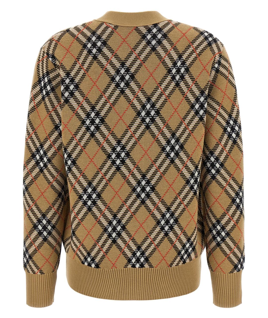 BURBERRY Коричневый шерстяной кардиган, фото 2