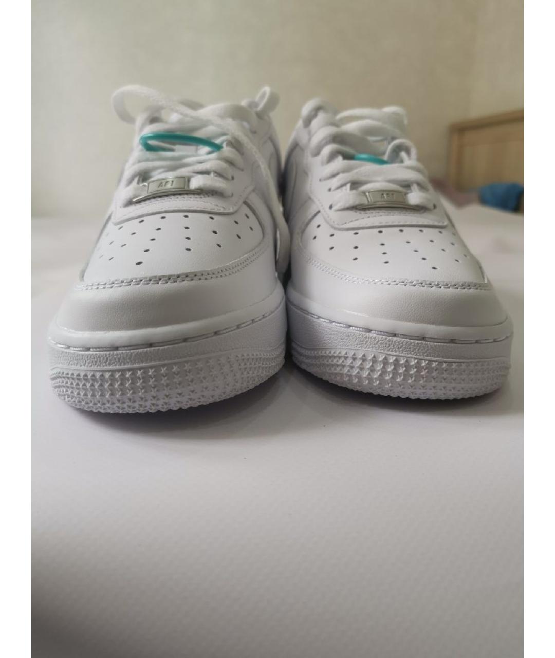 NIKE Белые кожаные кроссовки, фото 9