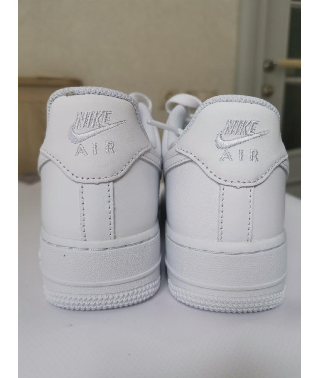 NIKE Белые кожаные кроссовки, фото 3