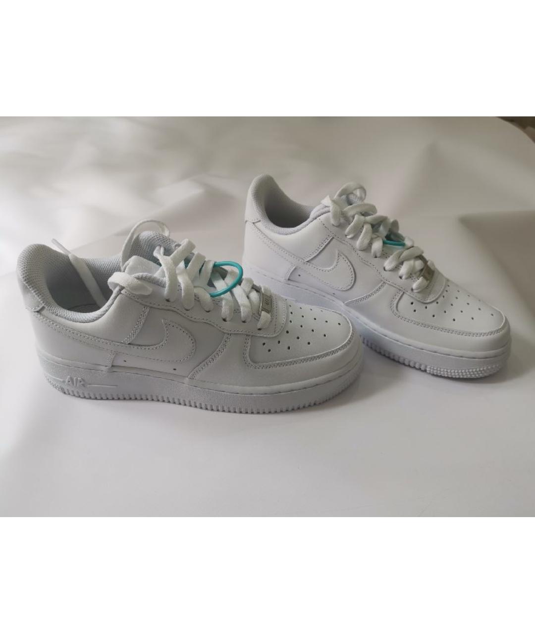 NIKE Белые кожаные кроссовки, фото 5