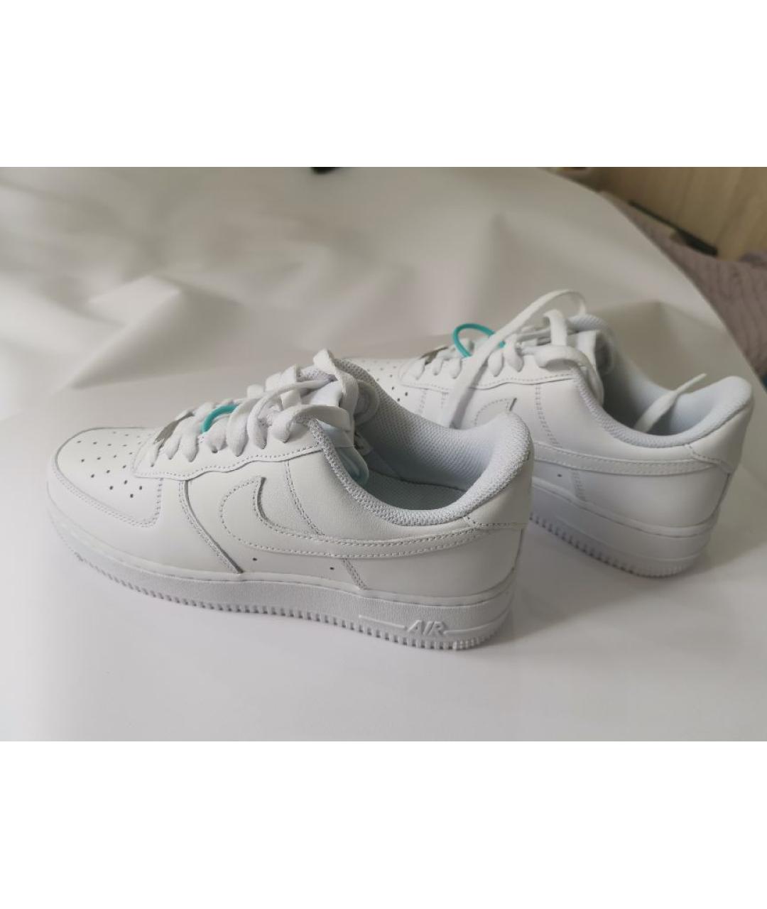NIKE Белые кожаные кроссовки, фото 8