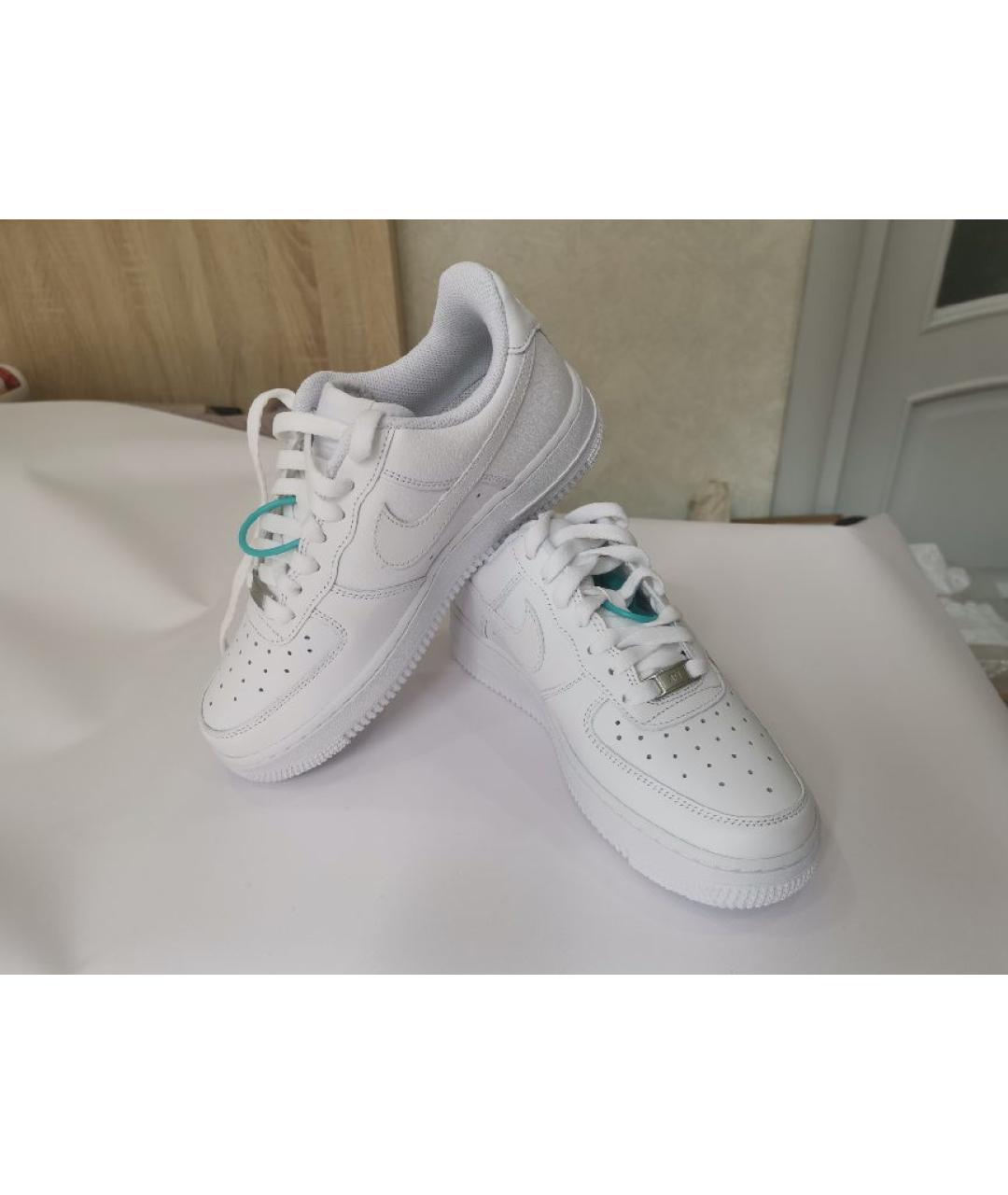 NIKE Белые кожаные кроссовки, фото 7
