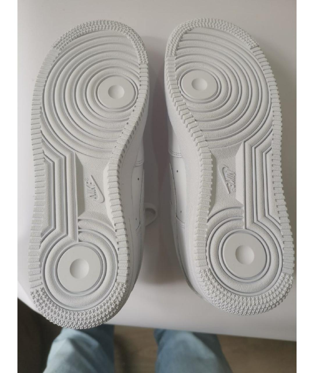 NIKE Белые кожаные кроссовки, фото 4