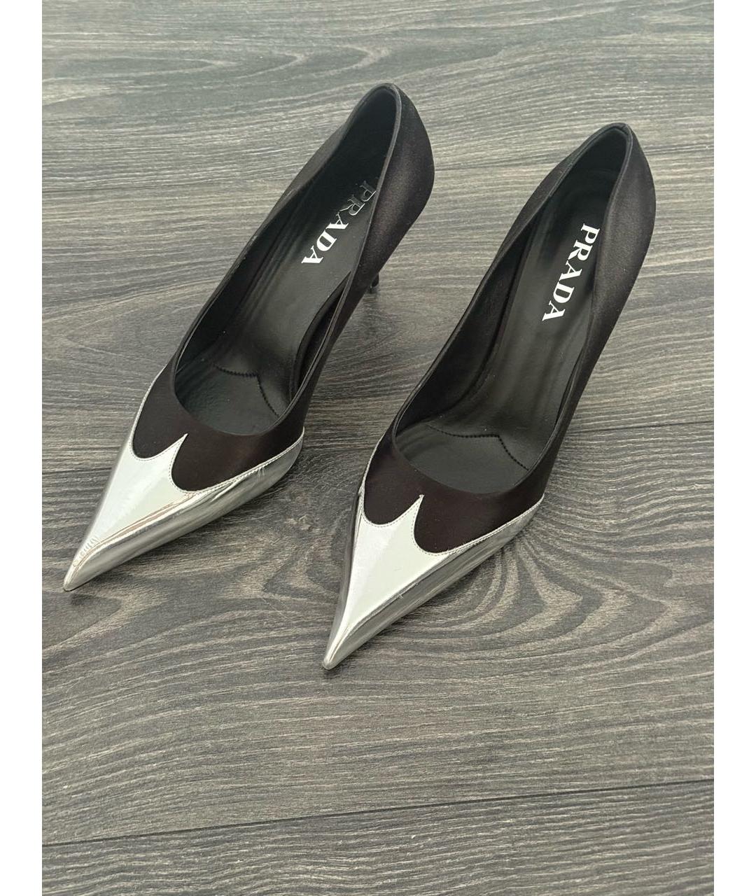 PRADA Черные кожаные туфли, фото 2