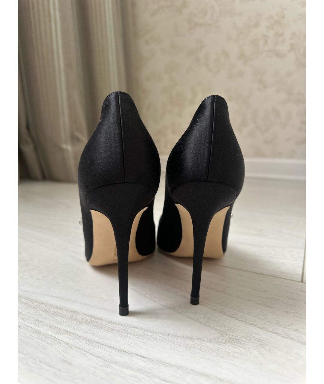 MANOLO BLAHNIK Черные текстильные туфли, фото 4
