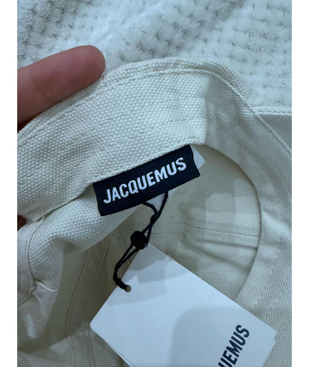 JACQUEMUS Бежевая хлопковая кепка, фото 5