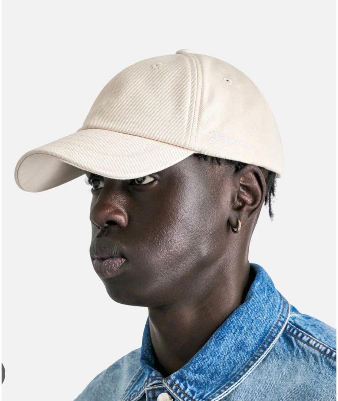 JACQUEMUS Бежевая хлопковая кепка, фото 8