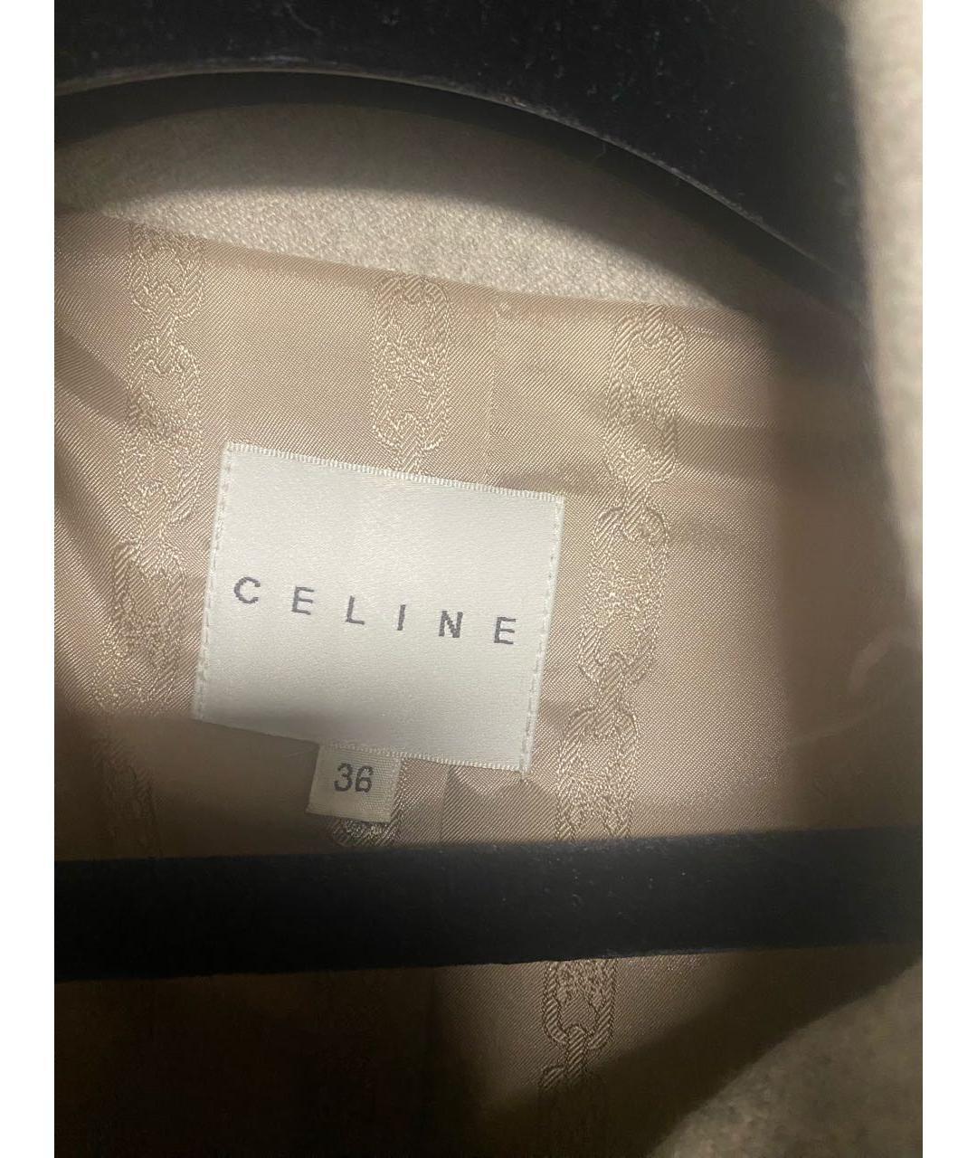 CELINE Серое шерстяное пальто, фото 3