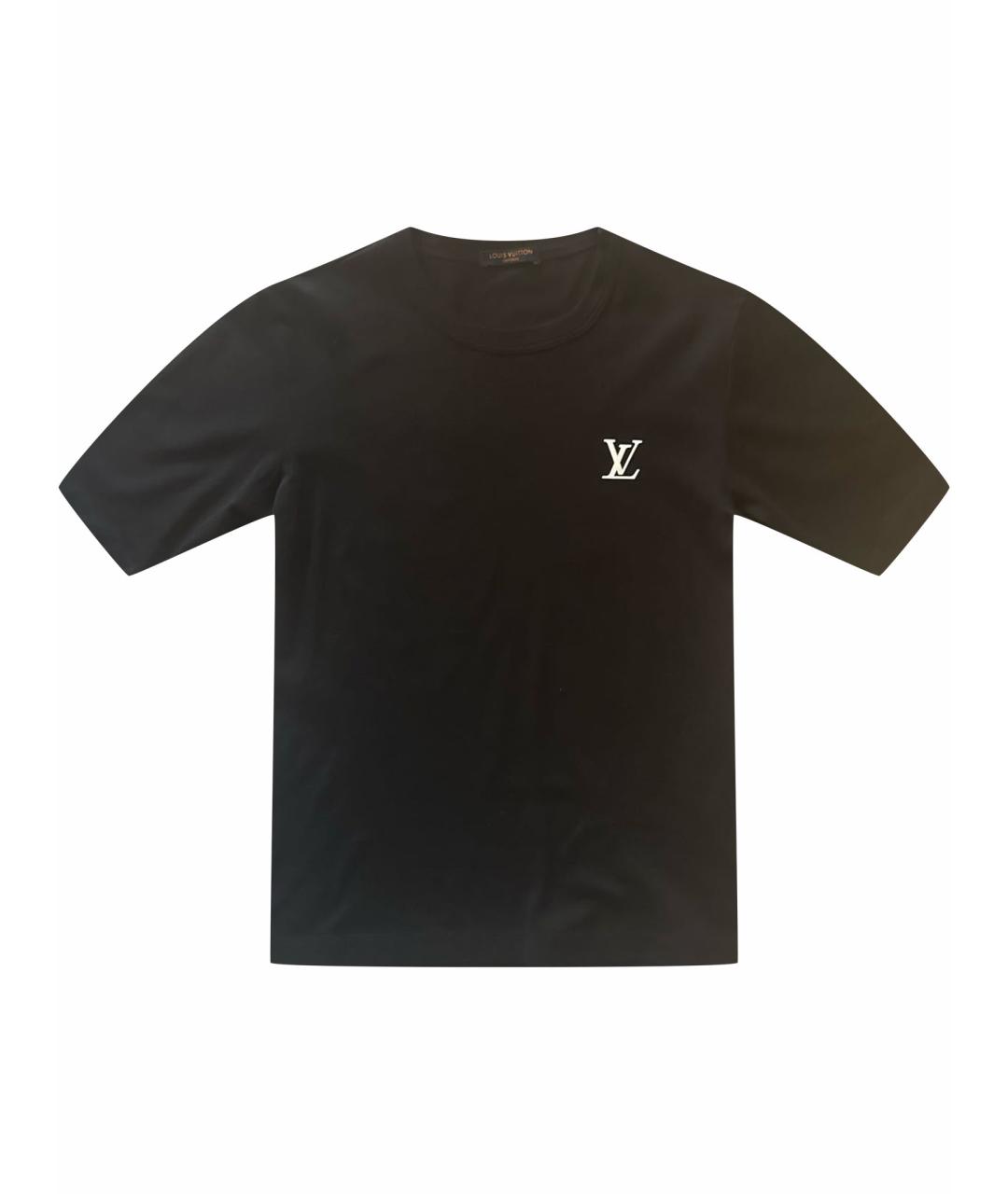 LOUIS VUITTON Черная хлопковая футболка, фото 1