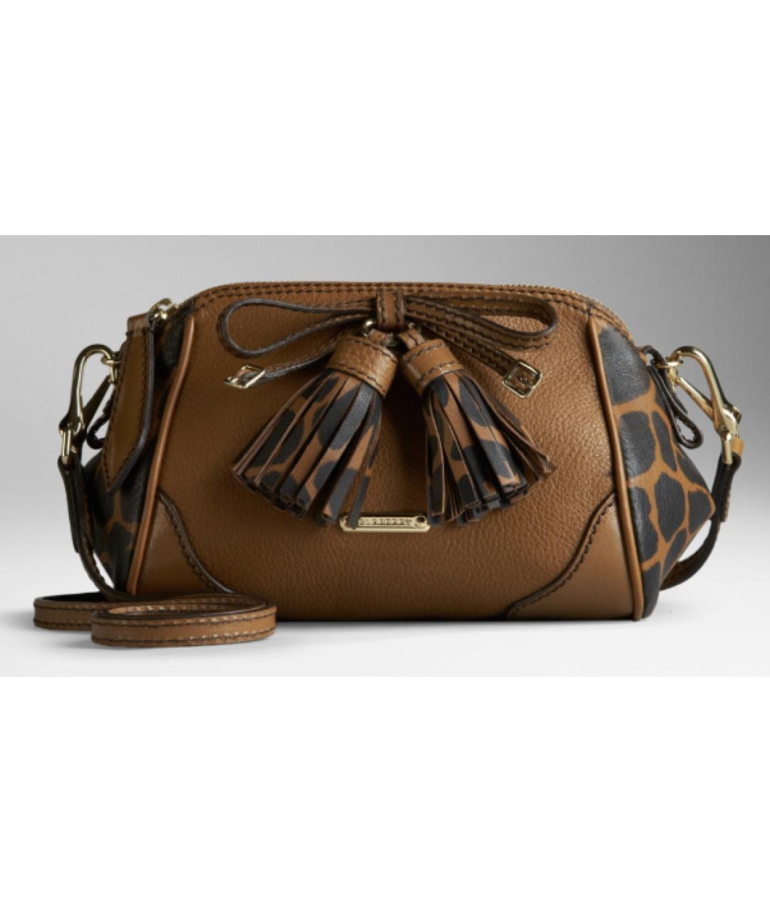 BURBERRY Коричневая кожаная сумка через плечо, фото 10