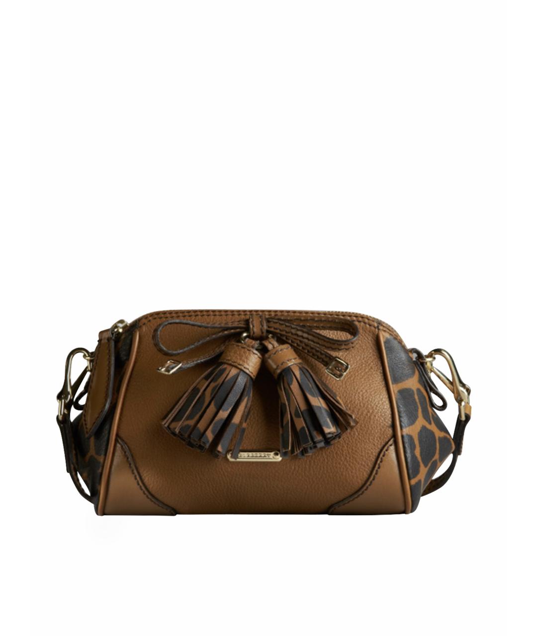 BURBERRY Коричневая кожаная сумка через плечо, фото 1