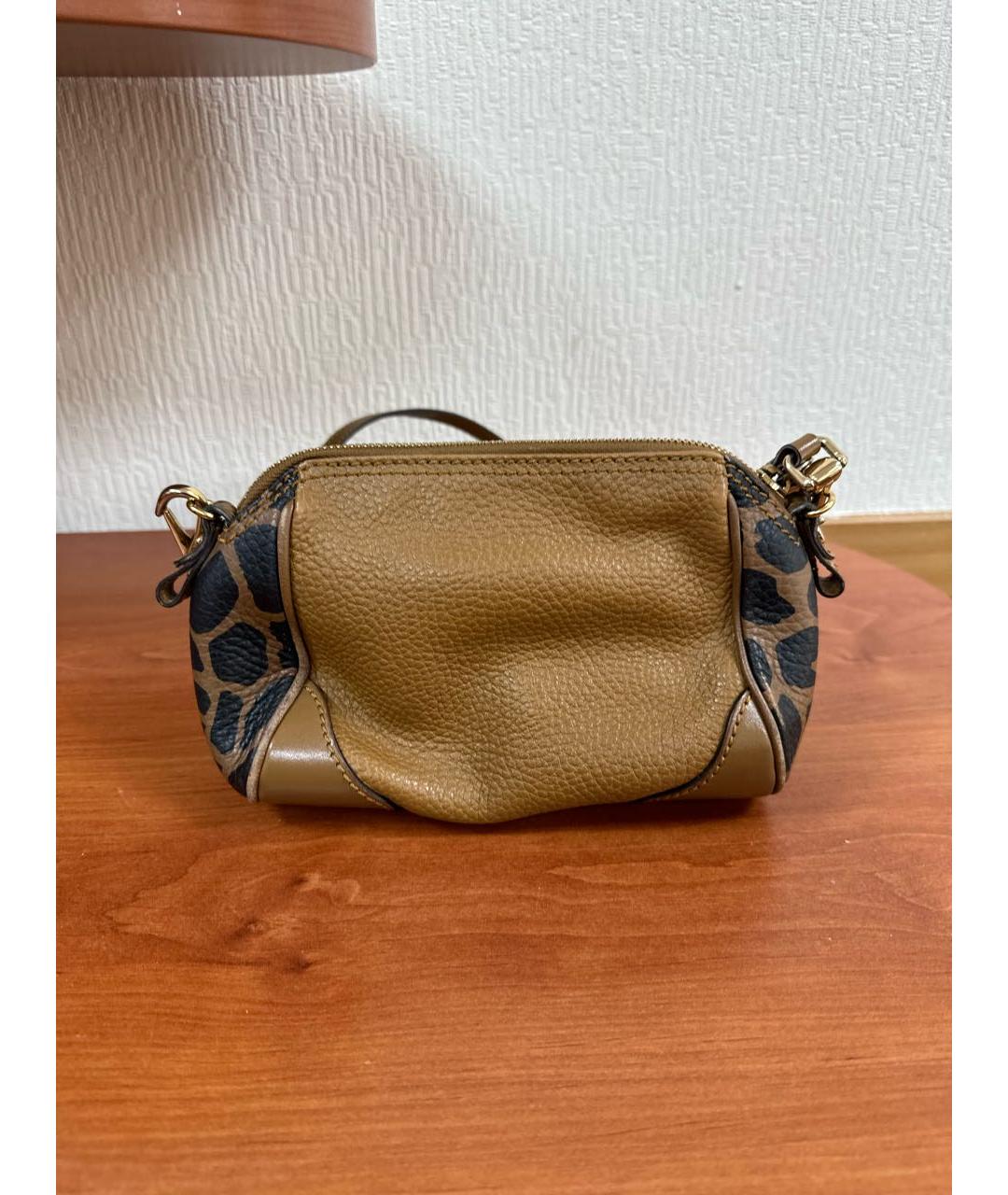 BURBERRY Коричневая кожаная сумка через плечо, фото 4