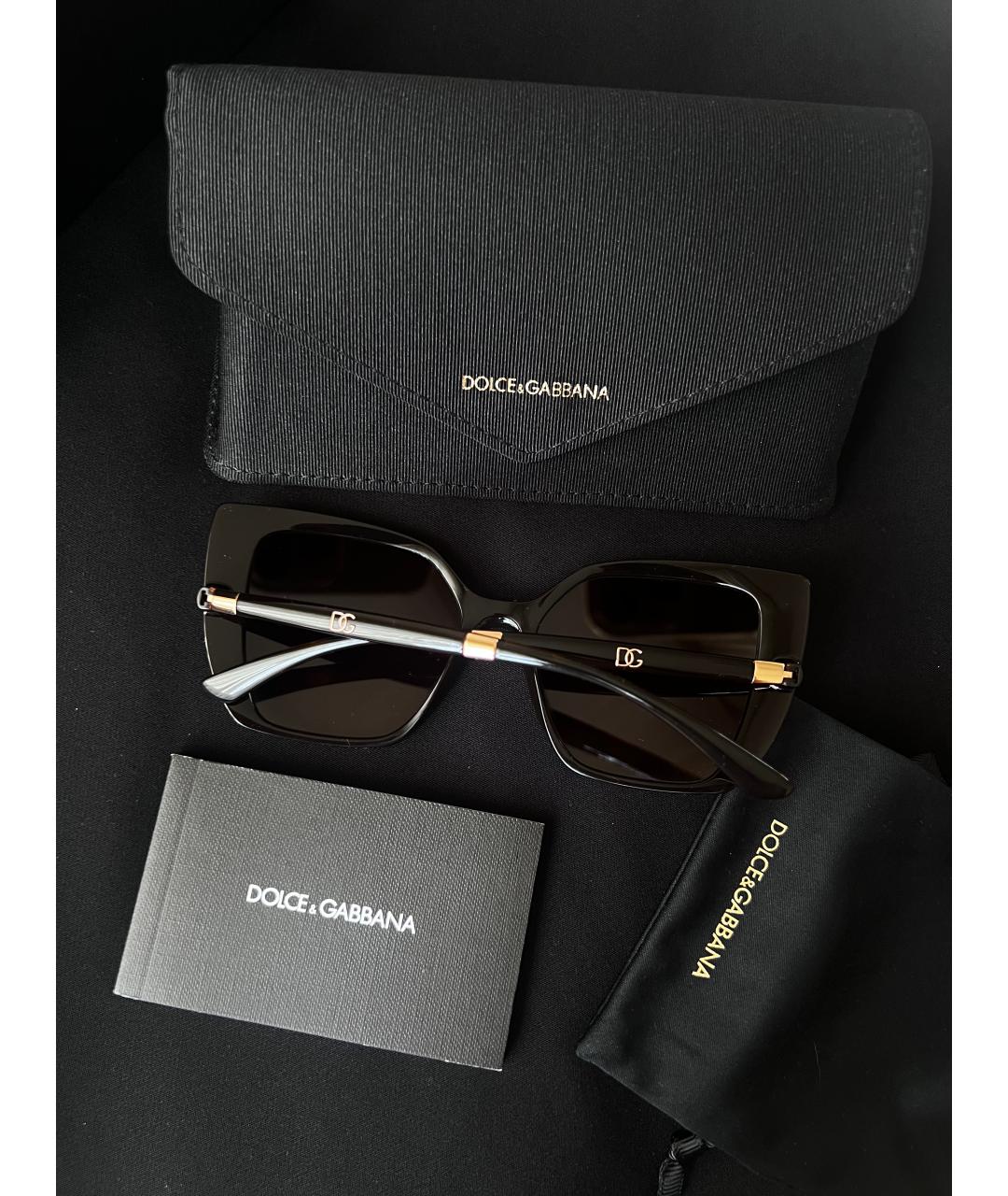 DOLCE&GABBANA Коричневые пластиковые солнцезащитные очки, фото 2