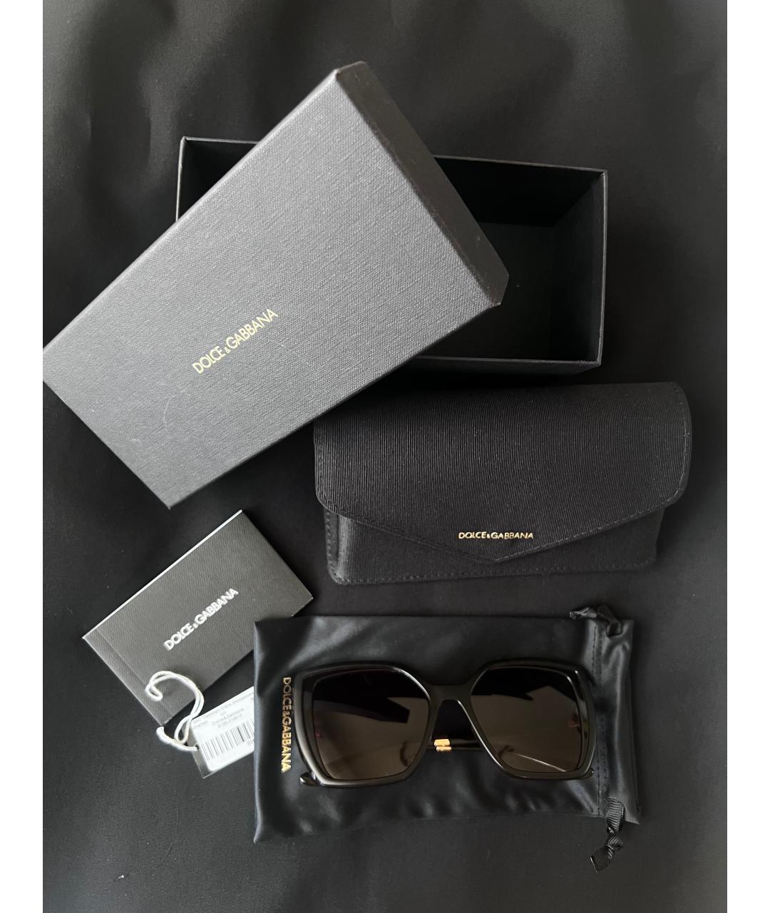 DOLCE&GABBANA Коричневые пластиковые солнцезащитные очки, фото 5