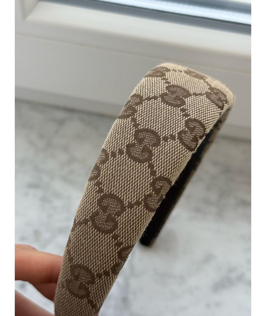 GUCCI Бежевый ободок, фото 4