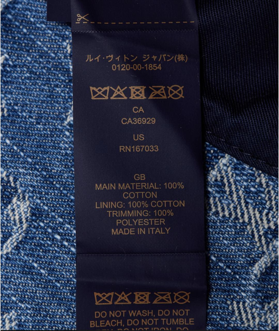 LOUIS VUITTON Голубая хлопковая панама, фото 4