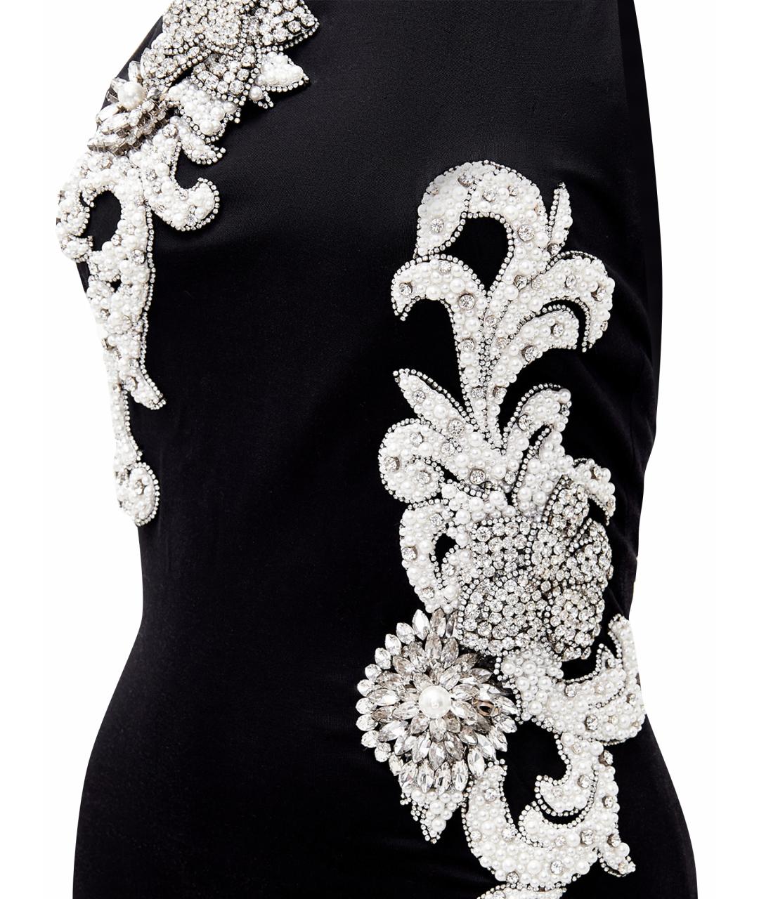 BALMAIN Черное вискозное вечернее платье, фото 6