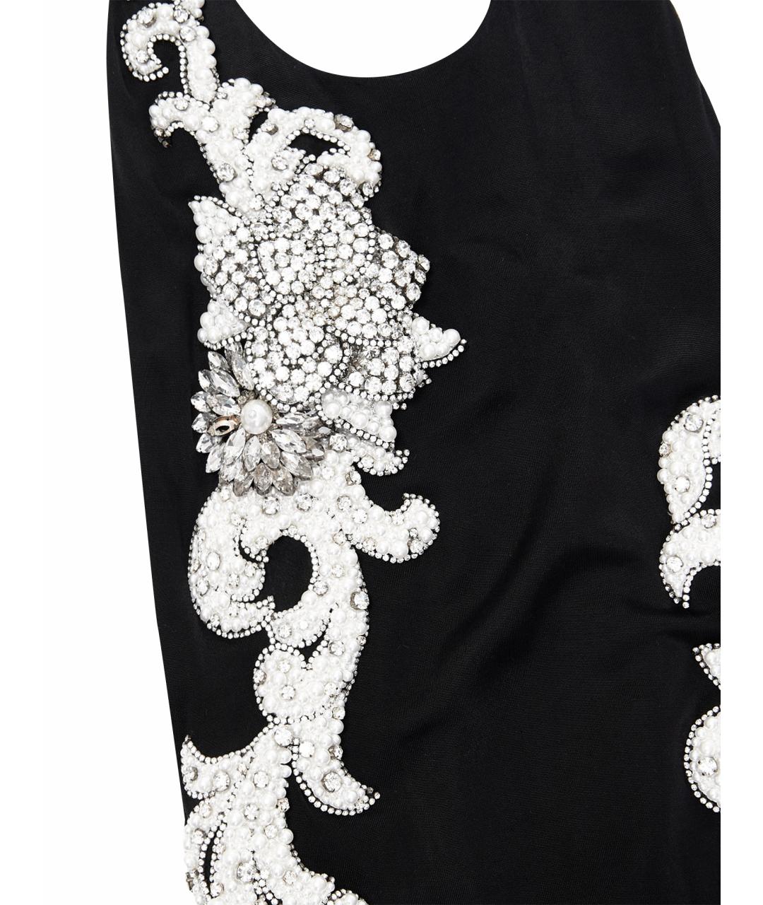 BALMAIN Черное вискозное вечернее платье, фото 5