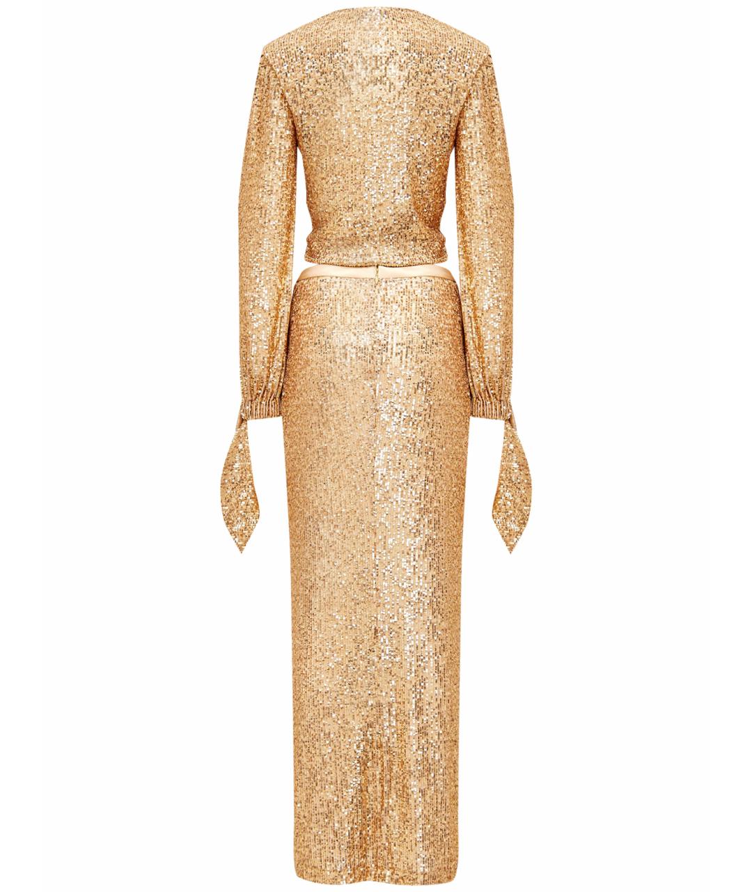 TOM FORD Золотой полиэстеровый костюм с юбками, фото 2