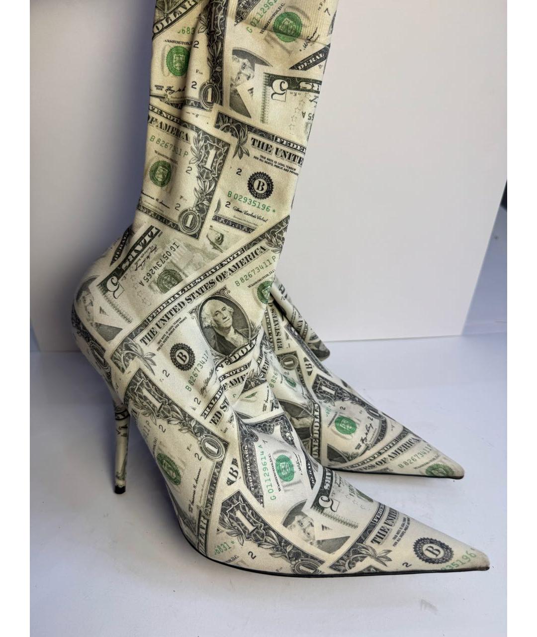 BALENCIAGA Зеленые текстильные ботильоны, фото 9