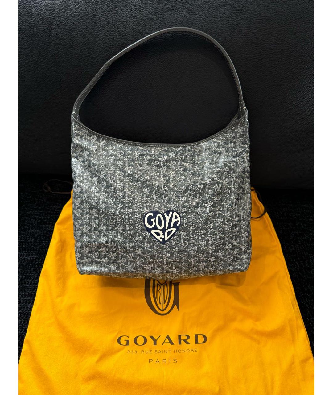 GOYARD Серая сумка с короткими ручками, фото 6