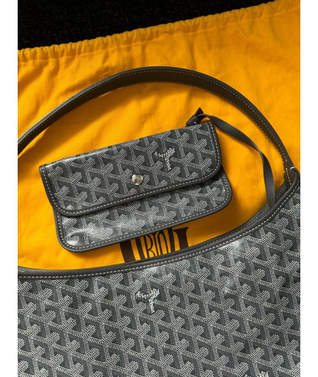 GOYARD Серая сумка с короткими ручками, фото 3