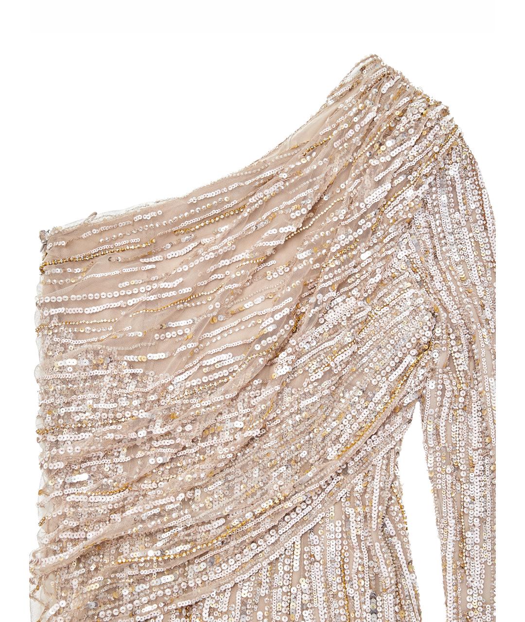ELIE SAAB Бежевое полиэстеровое вечернее платье, фото 4