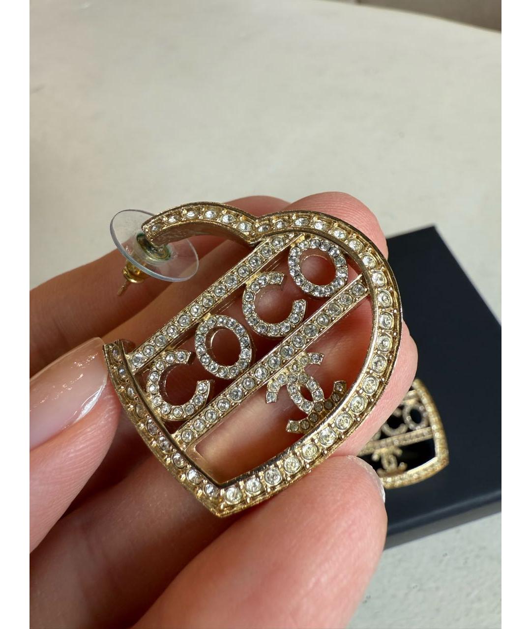 CHANEL Желтые серьги, фото 3