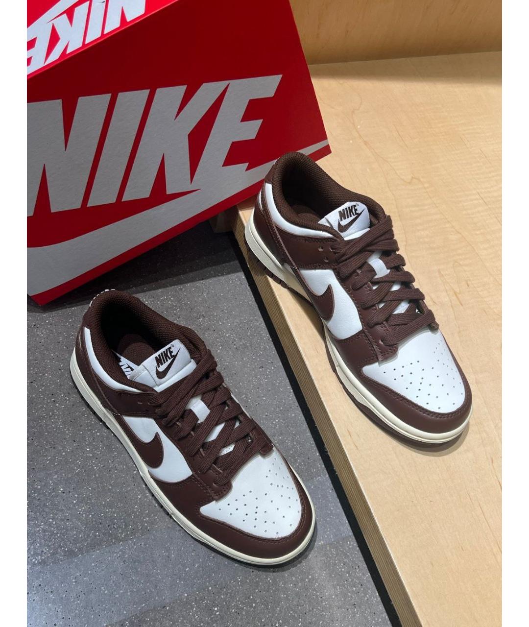 NIKE Коричневые кожаные кроссовки, фото 2