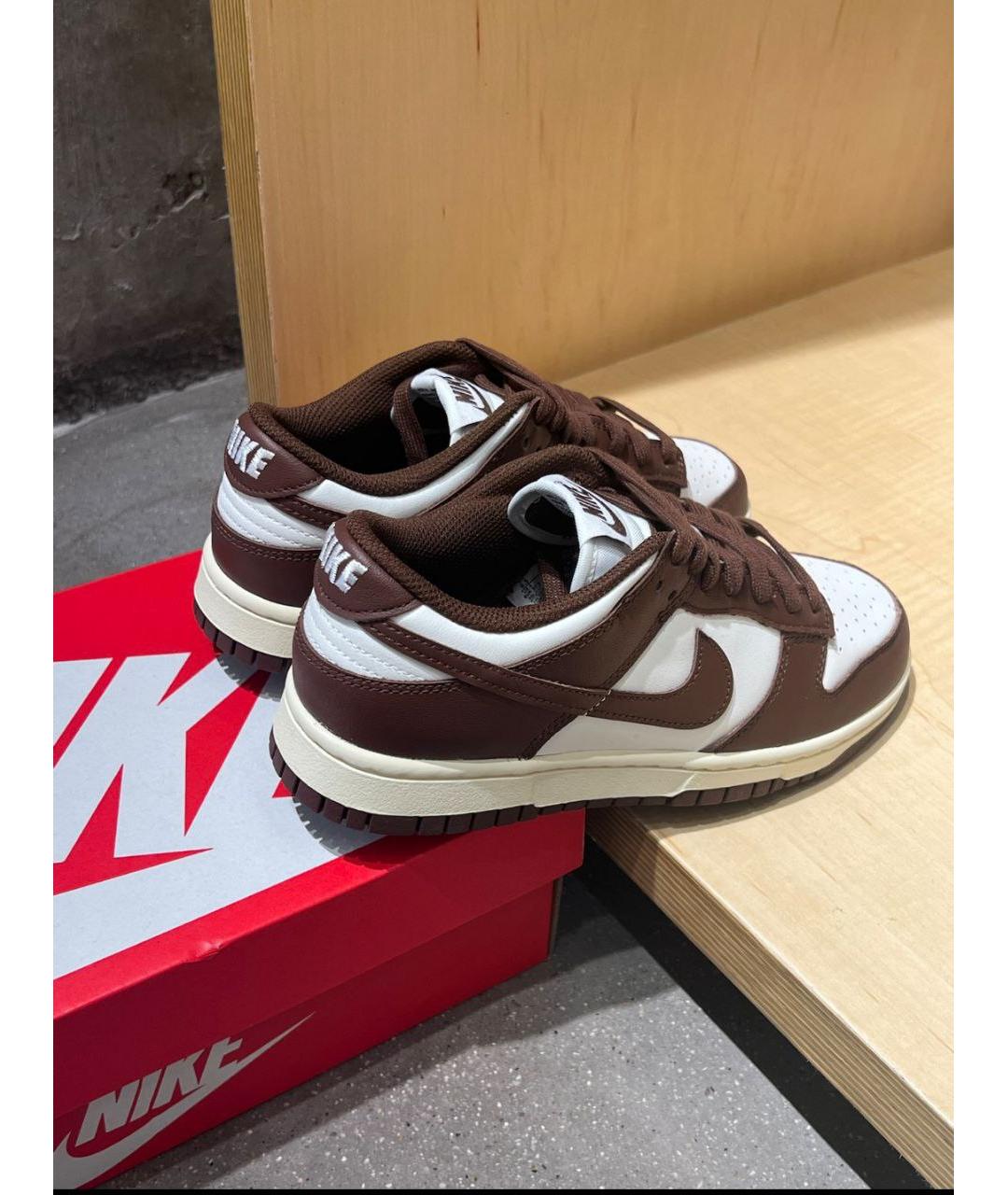 NIKE Коричневые кожаные кроссовки, фото 4