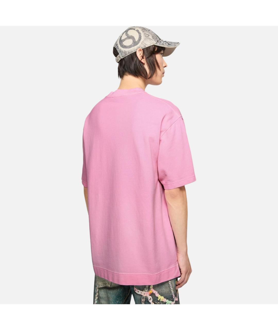 ACNE STUDIOS Розовая хлопковая футболка, фото 2