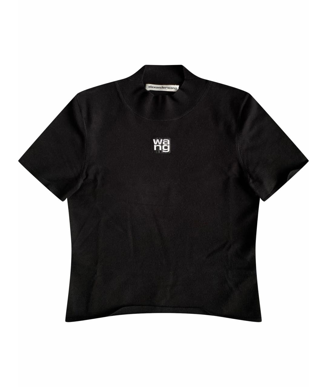 ALEXANDER WANG Черная вискозная футболка, фото 1