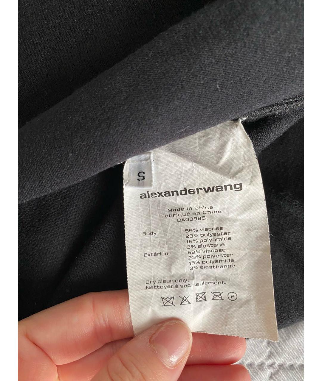 ALEXANDER WANG Черная вискозная футболка, фото 4