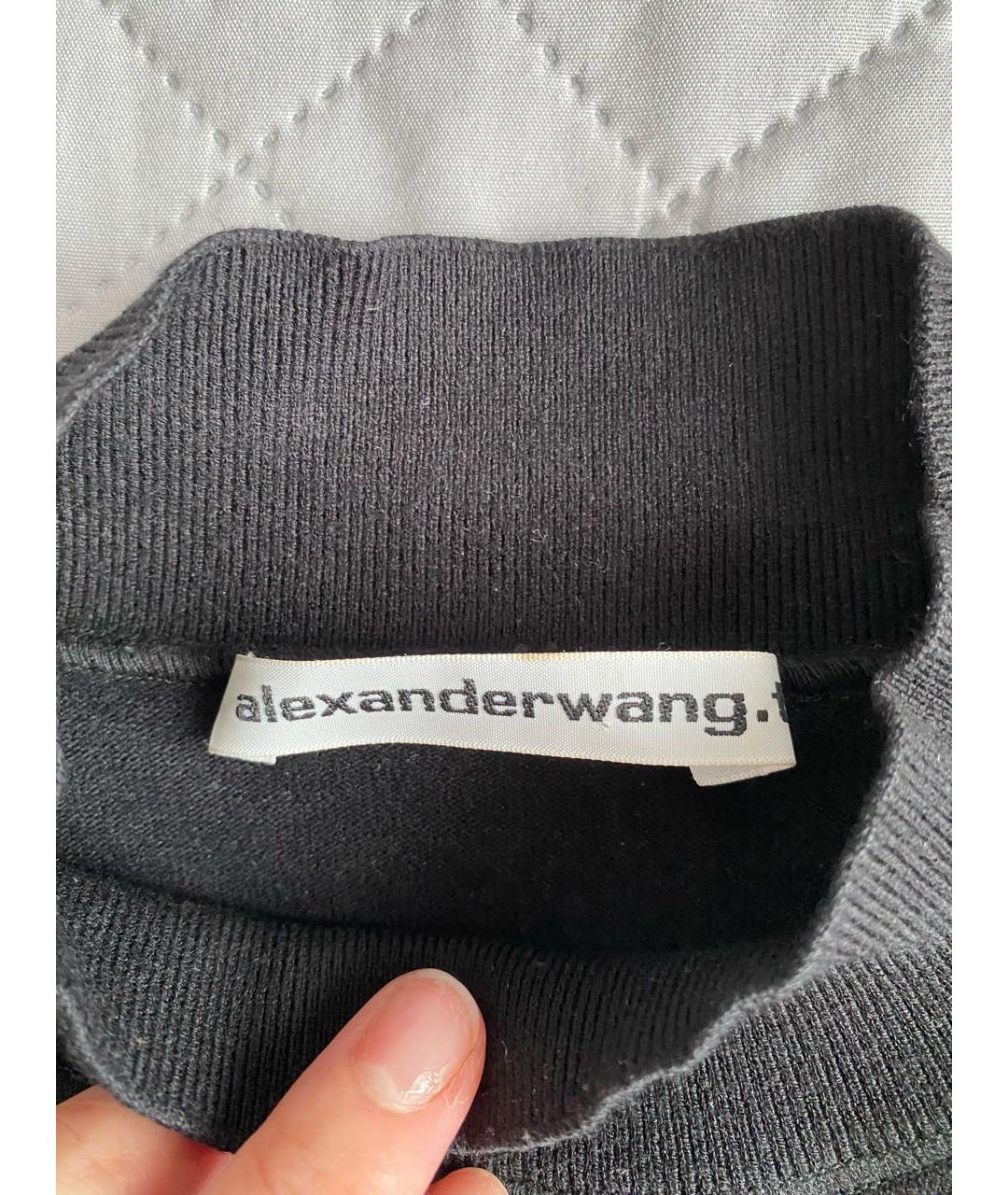 ALEXANDER WANG Черная вискозная футболка, фото 3