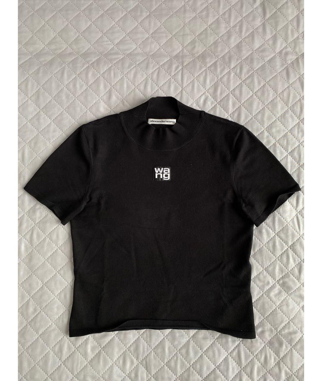 ALEXANDER WANG Черная вискозная футболка, фото 5