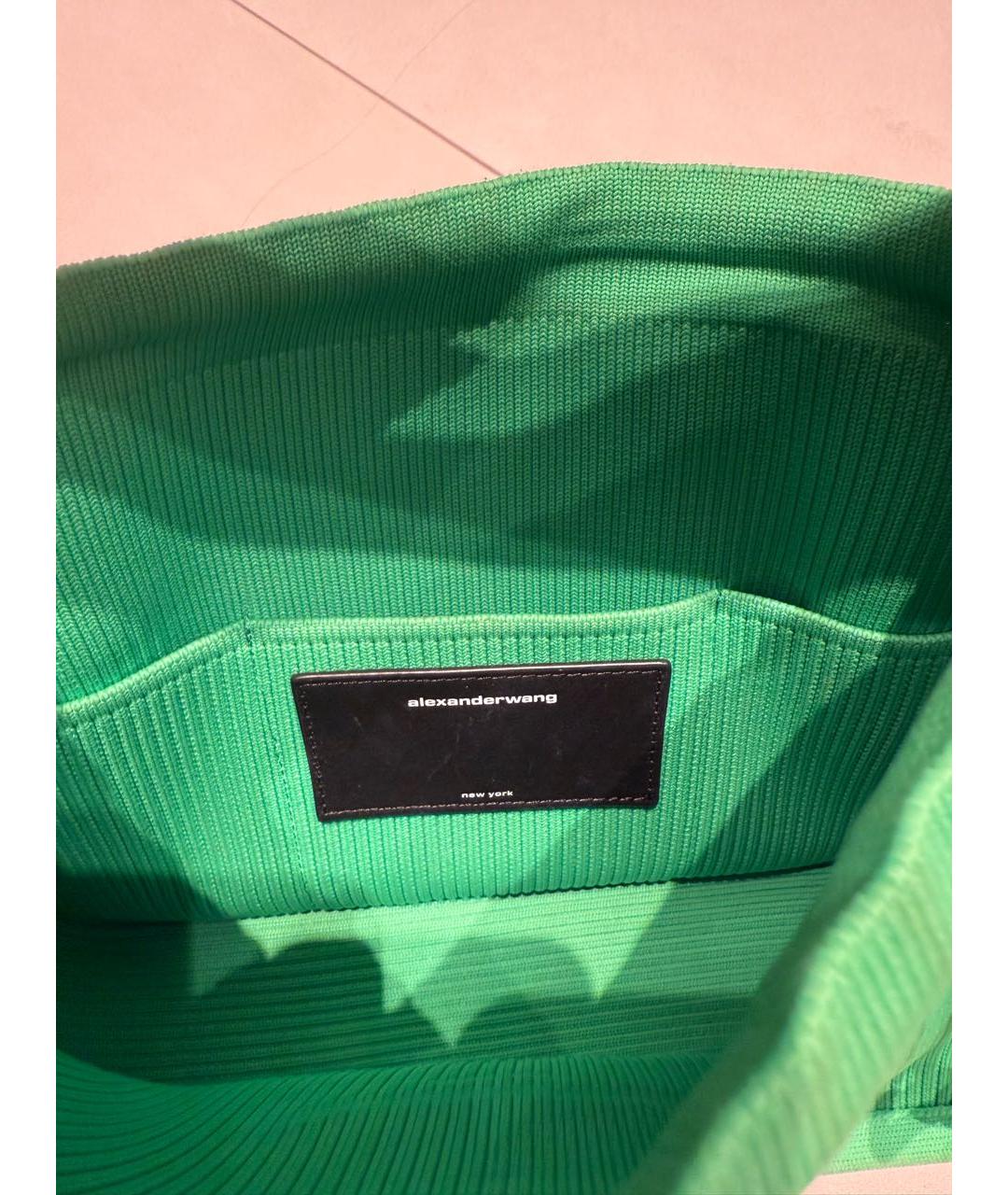 ALEXANDER WANG Зеленая тканевая сумка с короткими ручками, фото 5