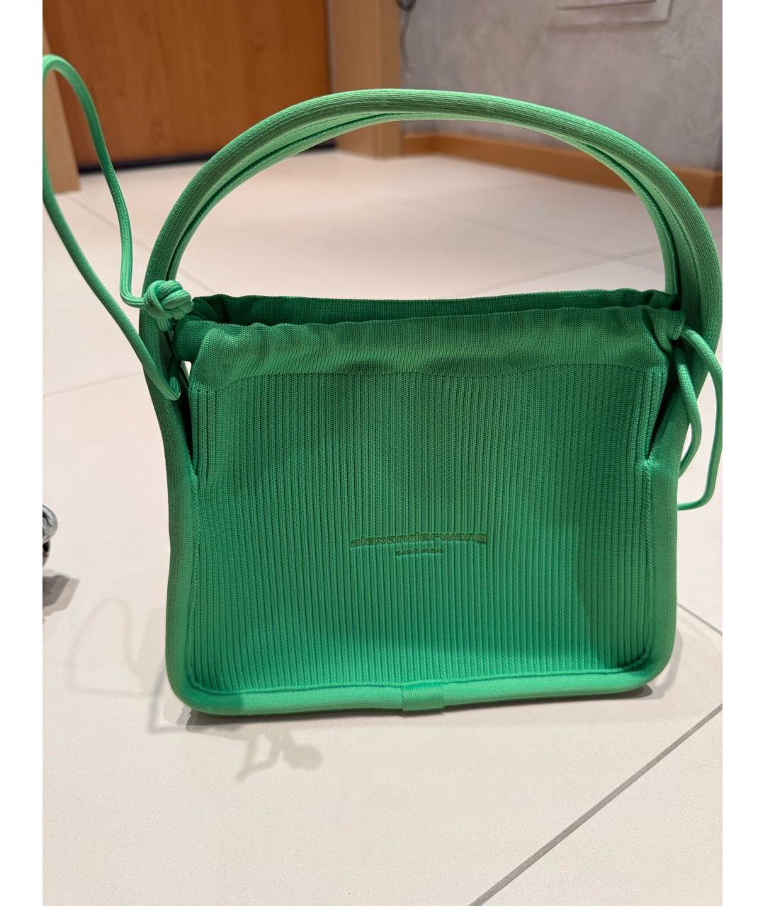 ALEXANDER WANG Зеленая тканевая сумка с короткими ручками, фото 2