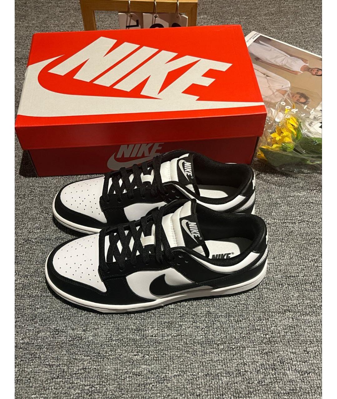 NIKE Черные кожаные кроссовки, фото 6