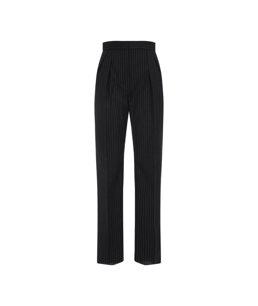 MAX MARA Черные прямые брюки, фото 1