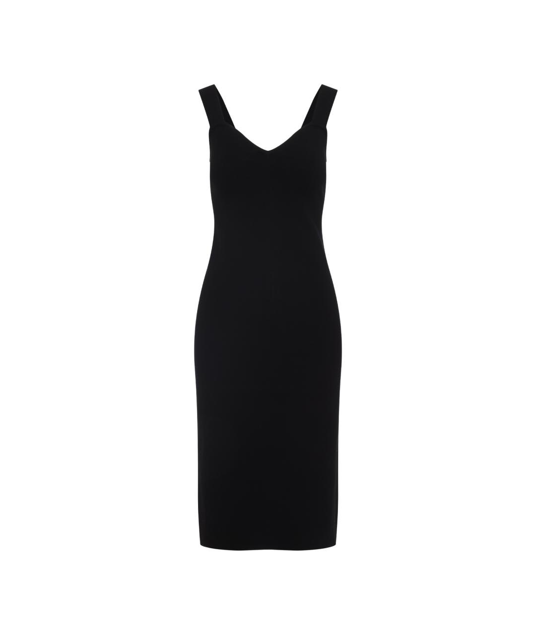 MAX MARA Черное вискозное повседневное платье, фото 1