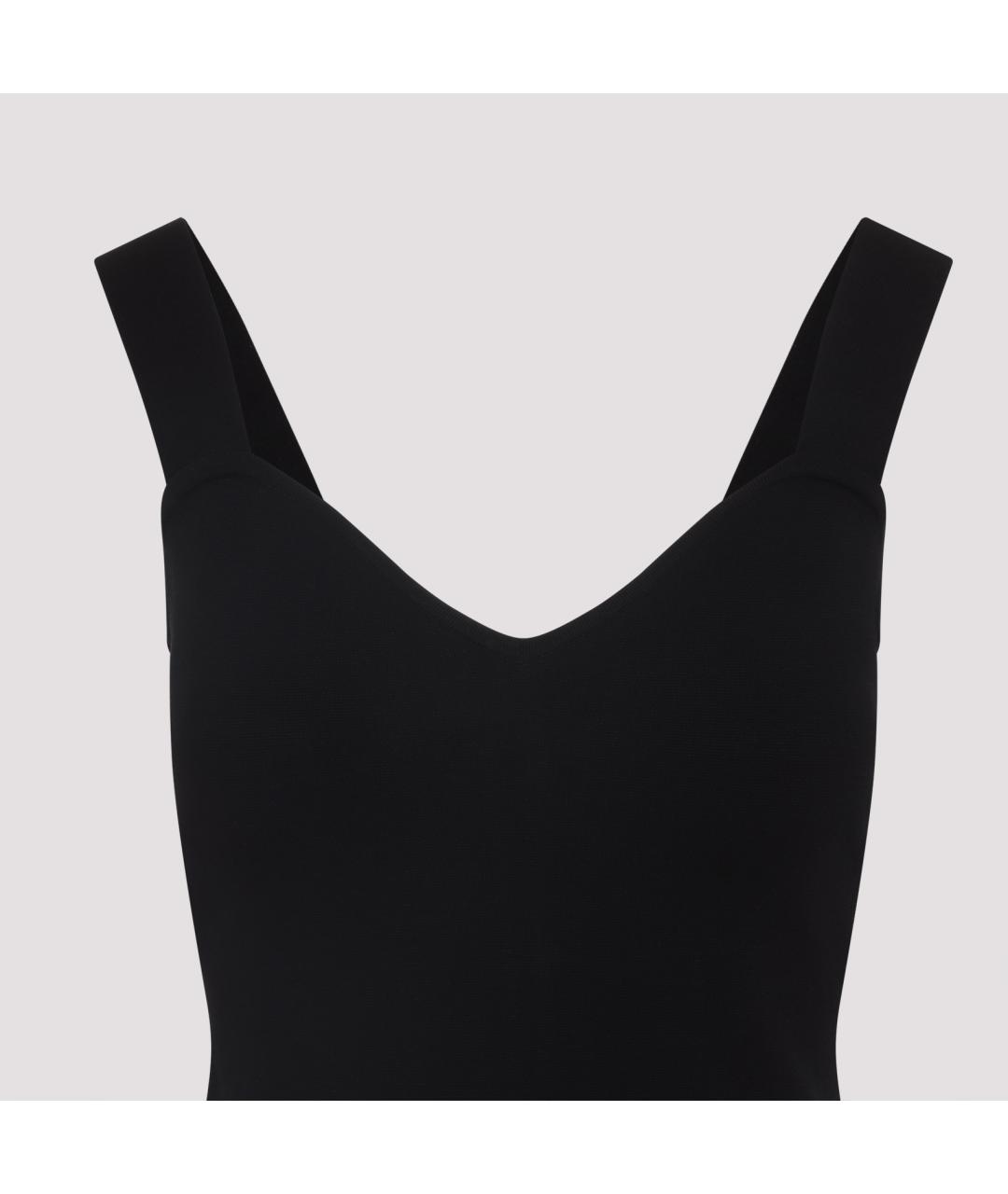 MAX MARA Черное вискозное повседневное платье, фото 4