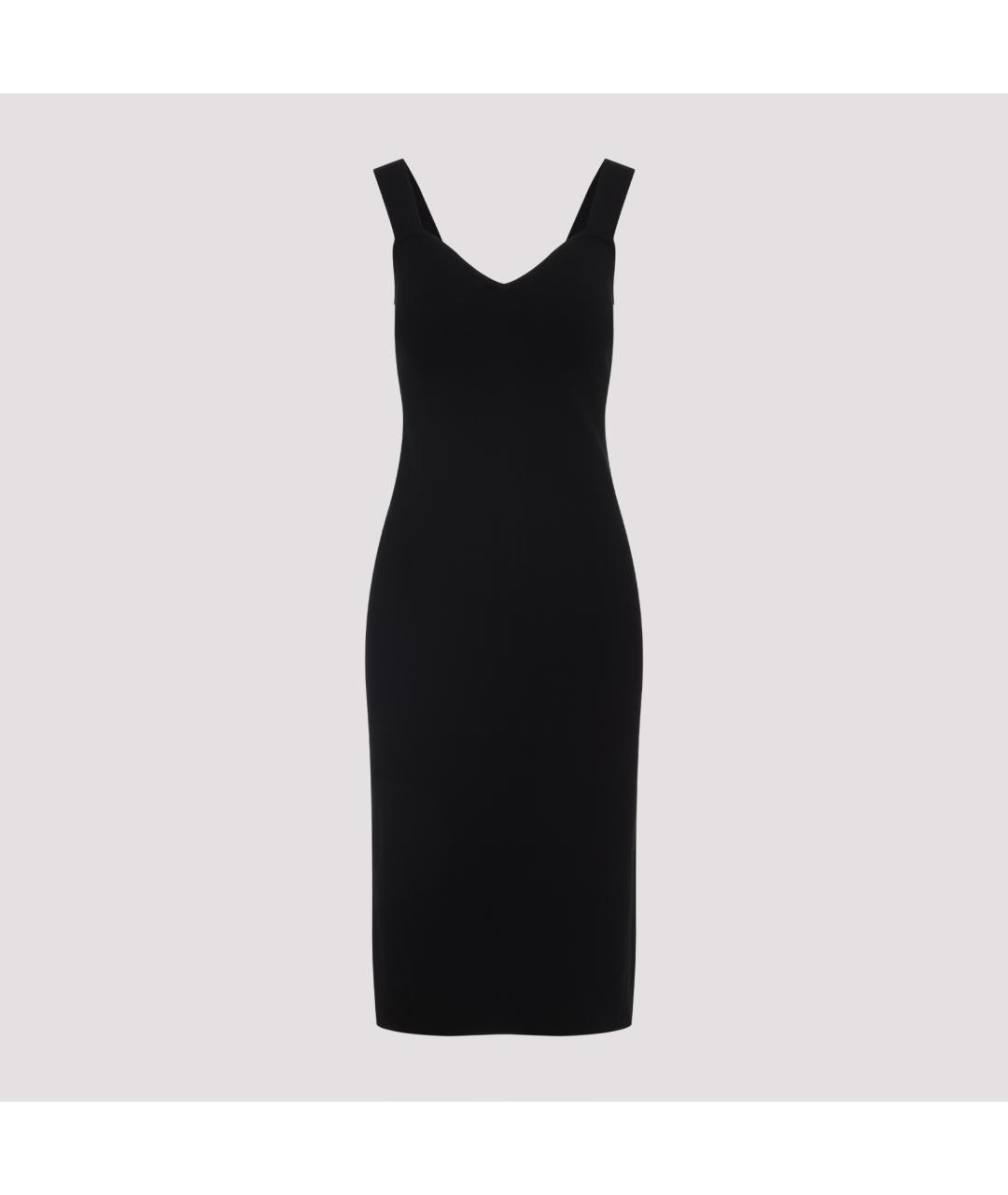 MAX MARA Черное вискозное повседневное платье, фото 2