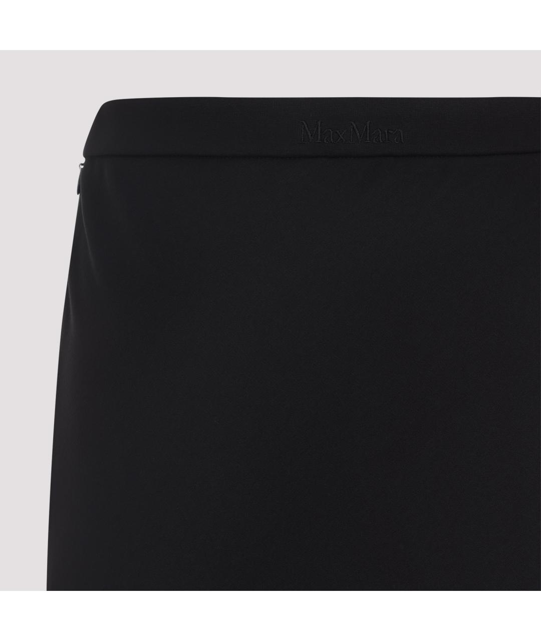 MAX MARA Черная вискозная юбка макси, фото 3
