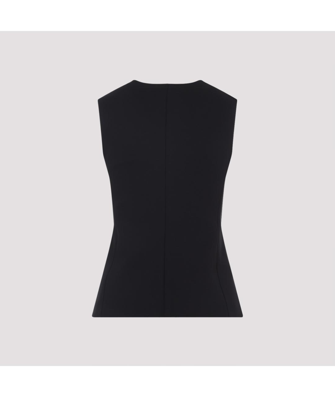 MAX MARA Черный вискозный жилет, фото 2
