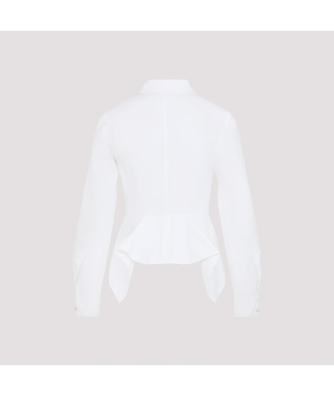 MAX MARA Белая хлопко-эластановая рубашка, фото 3